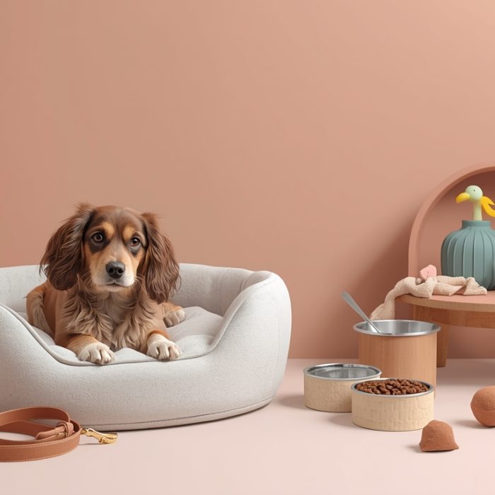 lucid-origin_Premium_pet_accessories_display_including_a_modern_pet_bed_food_bowls_stylish_le-0